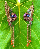 Multi gemstone Phoenix earrings