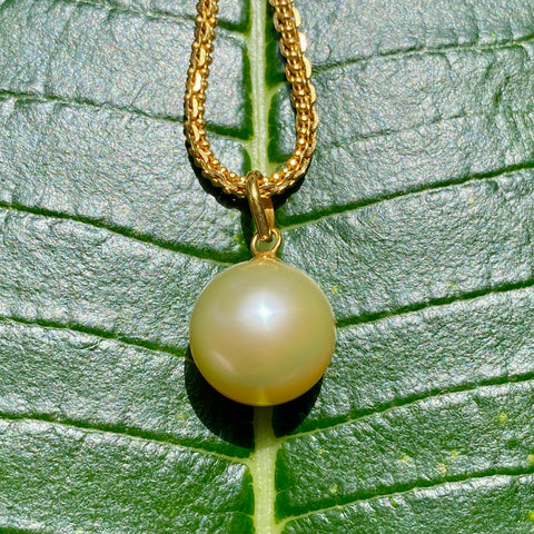 Champagne 12mm south sea pearl pendant