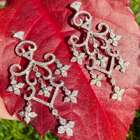 Diamond chandelier earrings