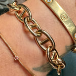 18k anchor chain bracelet