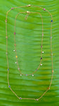 Rainbow sapphire & diamond chakra necklace