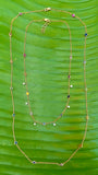 Rainbow sapphire & diamond chakra necklace