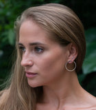 Wave climber earring in sapphire & diamond