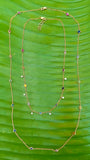 Rainbow sapphire long chakra necklace