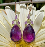 Amethyst & peridot earrings