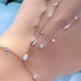 3 finger diamond hand bracelet