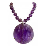 Amethyst medallion necklace