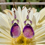 Amethyst & peridot earrings