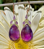 Amethyst & peridot earrings