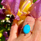 Turquoise & ruby ring