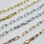 Small gold paper clip chain