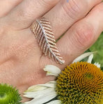 Diamond feather ring