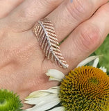 Diamond feather ring