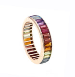 Rainbow chakra eternity band