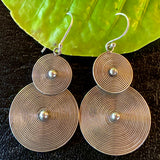 Balinese silver circle of life earrings