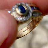 Vintage sapphire & diamond ring