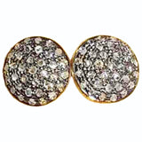 Pave diamond stud earrings