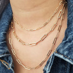 Small gold paper clip chain