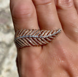 Diamond feather ring