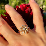 Diamond Daisy ring in rose gold