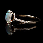 Opal & diamond ring