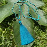 Turquoise tassel necklace