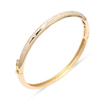 Diamond studded yellow gold bangle