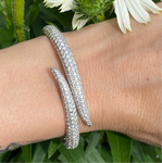 Pave diamond thorn bangle