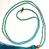 Turquoise tassel necklace