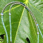 Aquamarine & labradorite tassel necklace