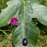 Amethyst, tanzanite & agate necklace