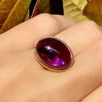 Amethyst cabochon ring