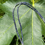 Shaded iolite & diamond tassel necklace