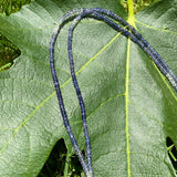 Shaded iolite & diamond tassel necklace