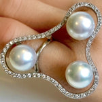 Pearl & diamond statement ring