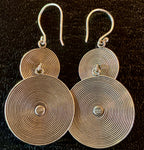 Balinese silver circle of life earrings