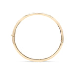 Diamond studded yellow gold bangle