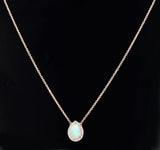 Opal & diamond necklace