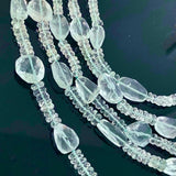 Multi stand aquamarine necklace