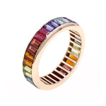 Rainbow chakra eternity band