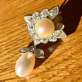 Bespoke Theo Fennell vintage diamond & pearl earrings