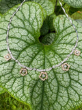 Diamond Daisy flower necklace