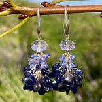 Amethyst, tanzanite & iolite earrings