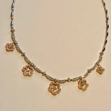 Diamond Daisy flower necklace