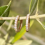 Midi diamond huggie hoops