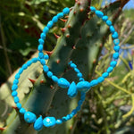 Sleeping beauty turquoise hoops