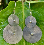 Balinese silver circle of life earrings