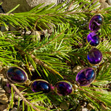 Amethyst cabochon bracelet