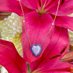 Opal & sapphire heart necklace