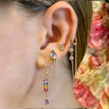 Sapphire & diamond chakra earrings